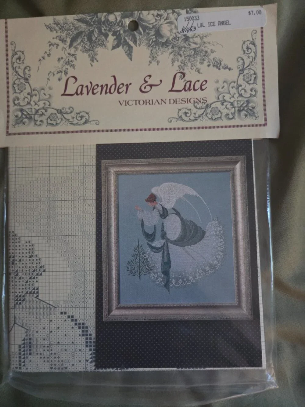 NEW Sealed Lavender & Lace Cross Stitch Pattern Ice Angel